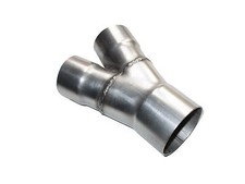 Y-Rohr universal Auspuff Rohr Abgasrohr Y-Pipe Ø 65 auf Ø 54,  50 mm 