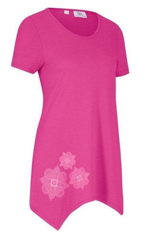 Damen tunika shirt - zipfel, look
