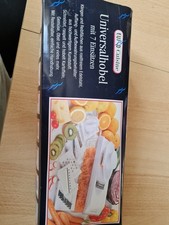 Universalhobel mit Restehalter, Doppelklinge, Küchen- und Gurkenhobel