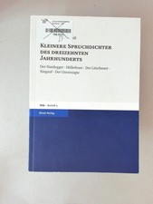 Kleinere spruchdichter des - spruchdichter,