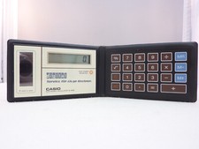 CASIO SL 80 SOLAR CELL VINTAGE CALCULATOR TASCHENRECHNER SCHECKKARTENFORMAT ETUI