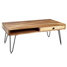 FineBuy Couchtisch Massivholz