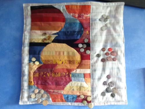 Patchwork bild textilkunst - bild,