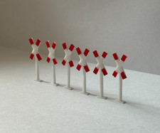 6x Andreaskreuz H0 1:87 Modellbahn Zubehör für Bahnübergang Spur H0 Deko Set