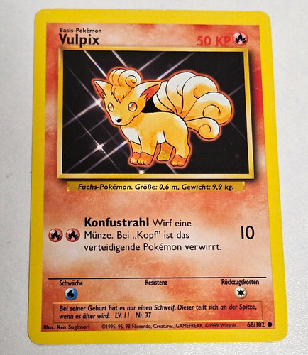 Pokemon karte vulpix 68 - pokemon, |