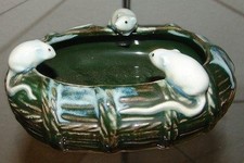 Antike Keramikschale Mit 3 Mäusen