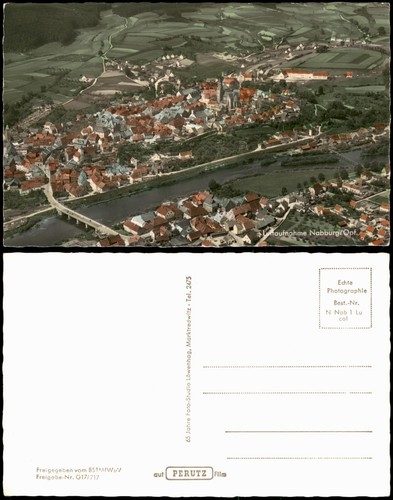 Ansichtskarte nabburg luftbild - ansichtskarte,