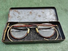Alte Antike Sammler Brille mit Etui 