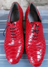 Gina Oxford-Schuh rot Python Schlangenleder geheilt Größe 4,5 37,5 zweimal getragen 