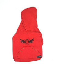 Hundehoodie Trikot Wingman rot