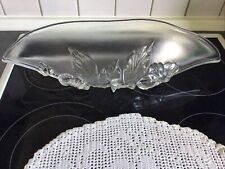 Walther Glas Große Schale Schiffchen Blumen Dekor Länge 46 cm