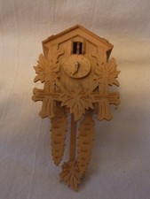 Kuckucksuhr Holz Vintage deutsch für Puppenhaus #R3