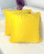 Gelber Samt Kissenbezug mit