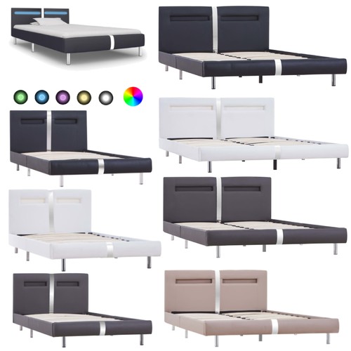 Polsterbett mit led - polsterbett,