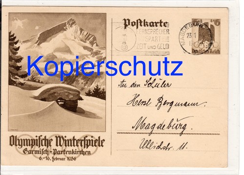 Olympische spiele garmisch - ak,