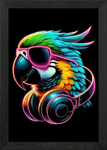 Neon papagei mit - neon,