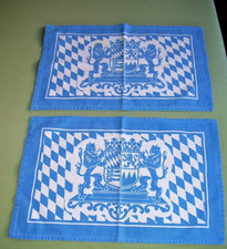 Bayern Trachten Oktoberfest Deko 2x Platzset Stoff Rauten 100% BW Kleine Tischde