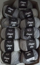 Wolle, Stricken, Lana Grossa Cinque alto Fb. 01, 550g absolute Rarität