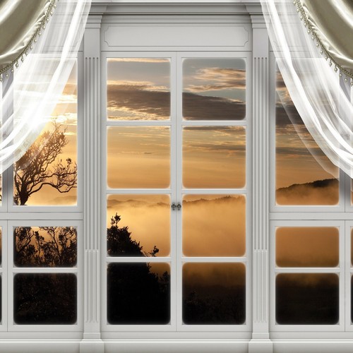 Fensterblick fototapete - fensterblick, 3d