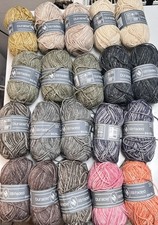 Wolle Konvolut Bunt Über