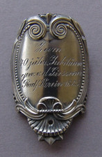 ZUM 40 J. JUBILÄUM ANTIKER 835 SILBER FAHNENNAGEL GIESSENER RADFAHR VEREIN 1885