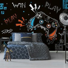 Vlies Fototapete GAMING für Gamer Kinderzimmer Jugendzimmer Spieler TAPETE 🎮