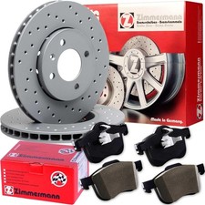 ZIMMERMANN BREMSSCHEIBEN + BELÄGE VORNE für VW GOLF 3 + PASSAT 35i GT GTi VR6