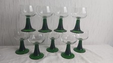Luminarc France 9x Römer Glas 14cl Grüner Fuß – Original Karton Offen