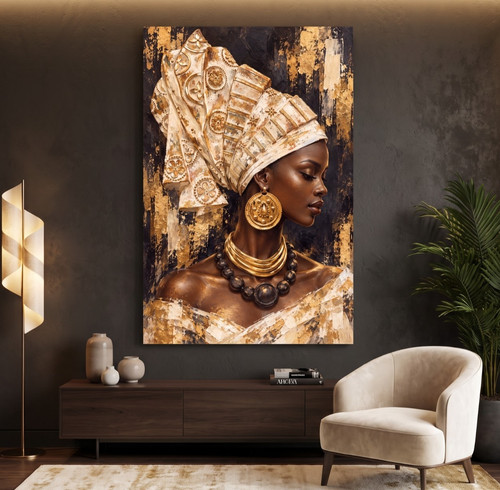 Afrikanische frau gold weiß - afrikanische,