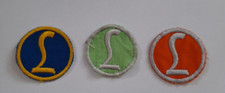 Sportabzeichen L wahrscheinlich Pfadfinder Stoffabzeichen Blau, Grün und Orange