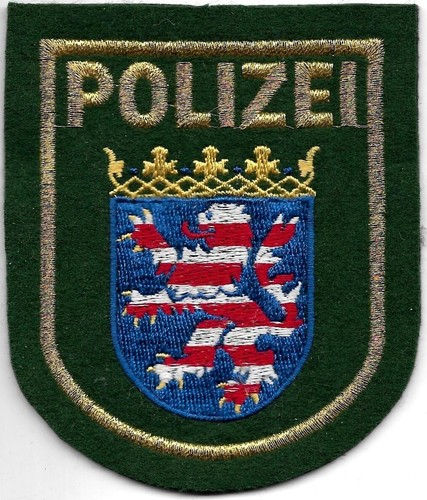 Polizei hessen patch grün - polizei,