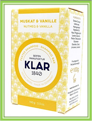 Klar festes shampoo - festes, muskat