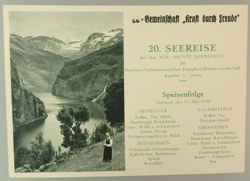 Postkarte speisekarte hamburg - postkarte,