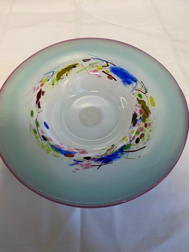 Glasschale schwer handarbeit - glasschale,