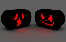 Halloween Spooky Soundbox gruselige Geräusche rote LEDs Bewegungsmelder Akku