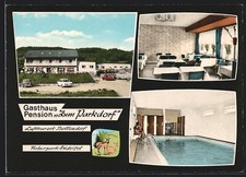 Bollendorf, Gasthaus und Pension zum Parkdorf, Schwimmbad, Ansichtskarte 