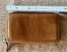 COCCINELLE Leder-Geldbörse mit Zipper in cognac