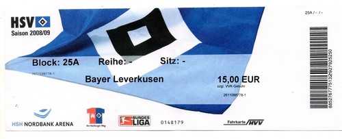 Ticket hamburger bayer - hamburger,