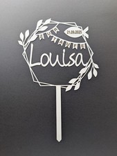 Cake Topper zur Taufe, Kuchendeko Taufe, Geschenk zur Taufe, Tortendeko 