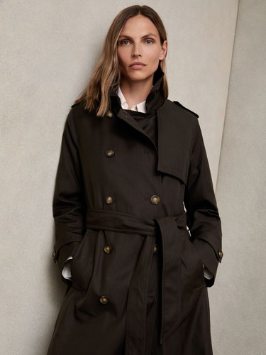 Reiss damen brauner trenchcoat - damen,