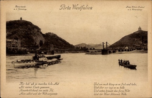 Porta westfalica der - ak,