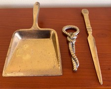 Messing Deko Brieföffner, Flaschenöffner und kleine Schaufel