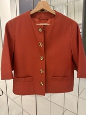 Moschino Lederjacke Orange Neu Dt 34 Ital 38
