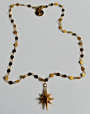 Schöne Purelei Kette mit grossem Anhänger, goldfarben,  40 cm - Neuwertig