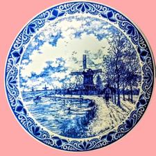 Wandteller Keramik Delft Blauw