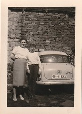 Vintage Foto Mutter & Sohn