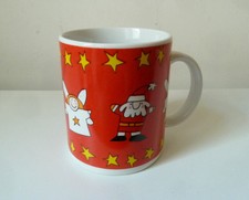 Kaffeetasse Weihnachtstasse Kaffeebecher Nikolaus Santa Engel Rot Weihnachten