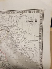 ANTIK ITALIEN APENINE  LANDKARTE 1847 100% ORIGINAL STAHLSTICH DRUCK ESTAMPE RAR