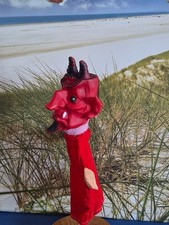 Handpuppe teufel mit gummikopf - handpuppe,