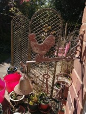 Vintage Cockrell Türklingel Aufhänger. Plus Kew Gartenschlüssel. 